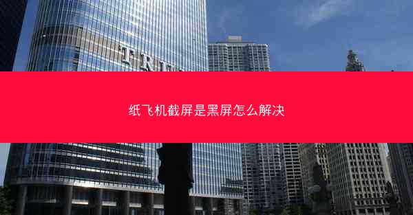 纸飞机截屏是黑屏怎么解决
