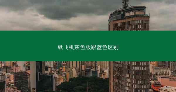 纸飞机灰色版跟蓝色区别