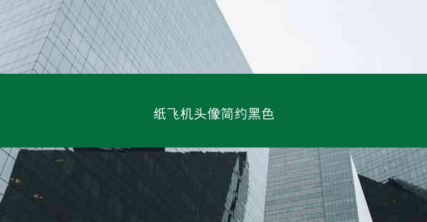 纸飞机头像简约黑色