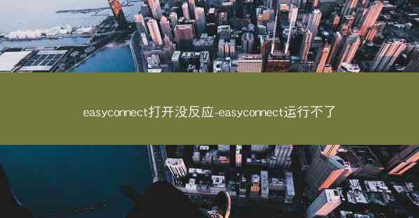 easyconnect打开没反应-easyconnect运行不了